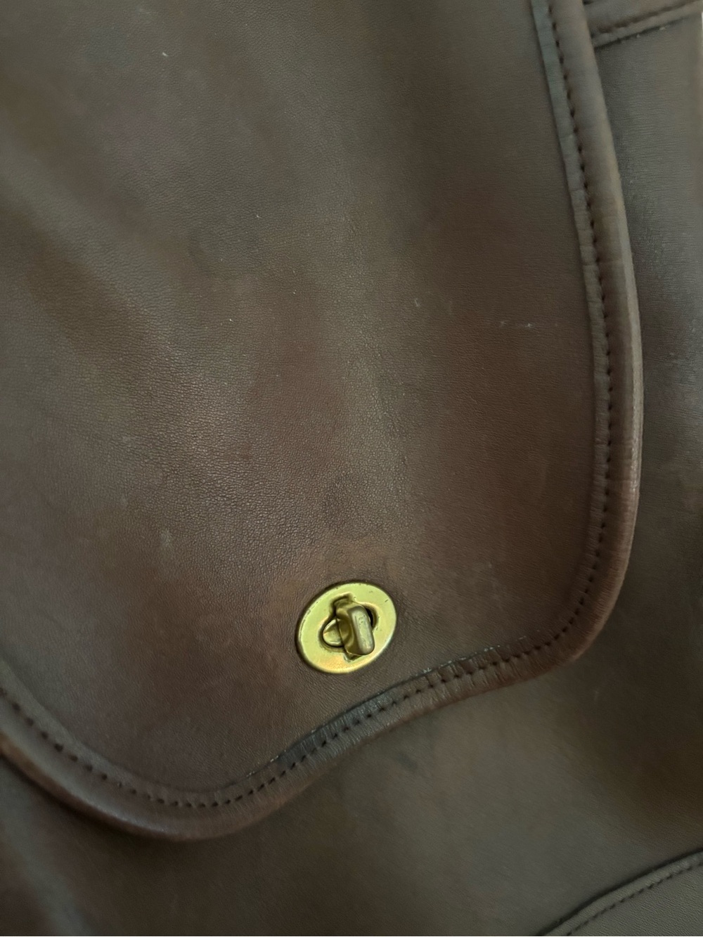 Vintage Brown Leather Coach Backpack - Picture 3 of 7